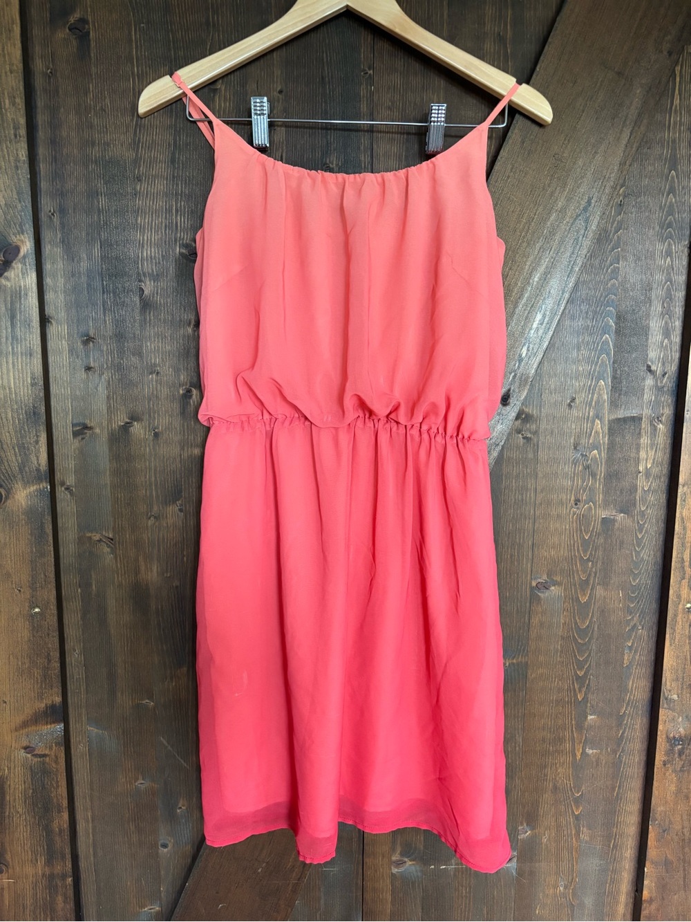 Chic by Jacob Coral Chiffon Sleeveless Dress